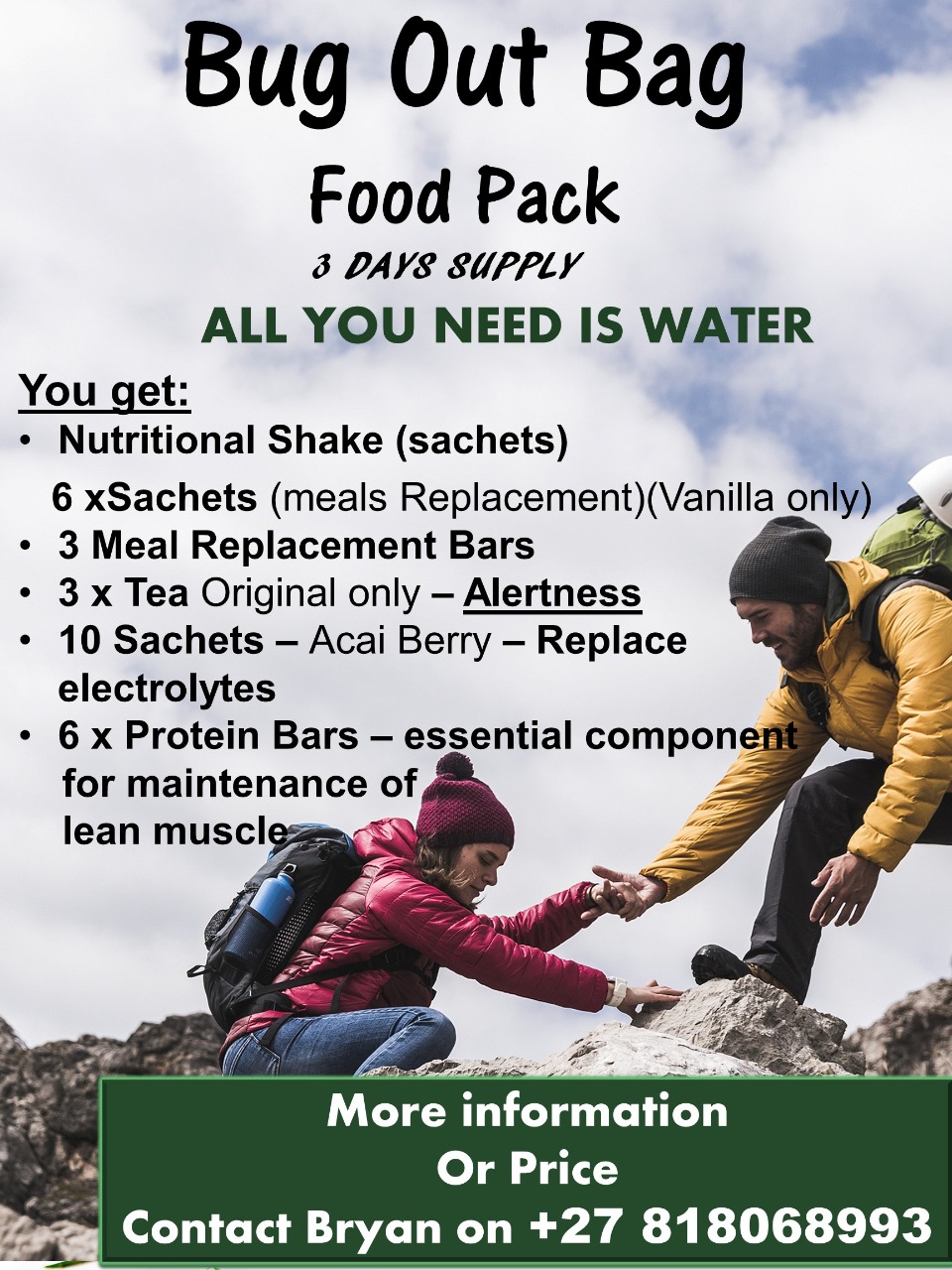 The Ultimate 3 Day Light Weight Meal Pack for Your Bug Out Bag