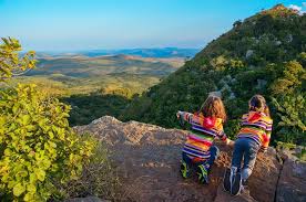 family walking outside in South Africa with casual dress